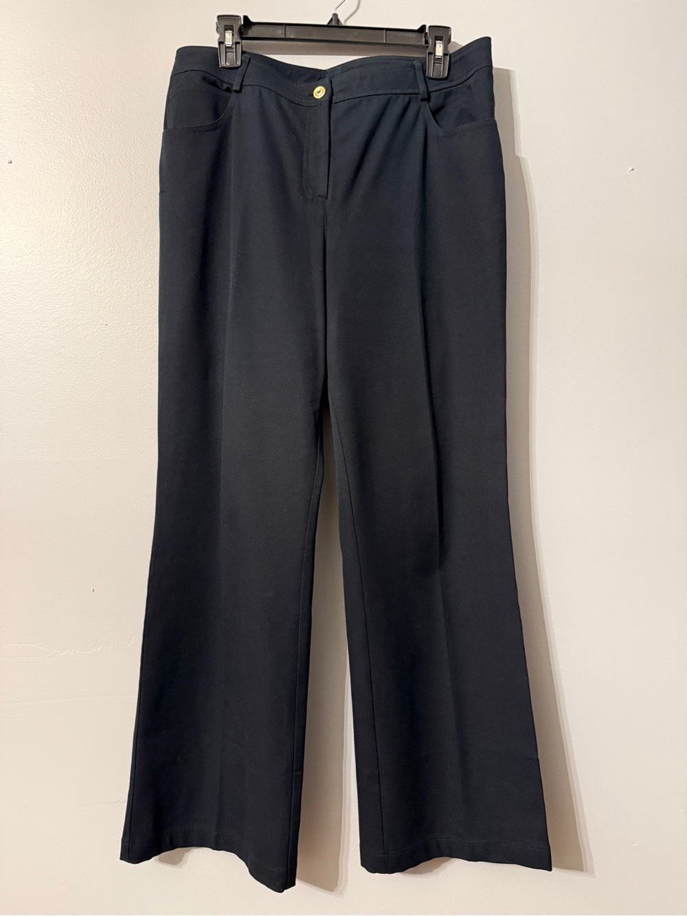 St John Caviar luxury denim wide leg trouser equestrian horsebit embroidery - Picture 1 of 4